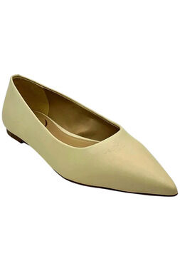 Sam Edelman Womens Wanda Pointed Toe Flat Ivory Leather - Medium
